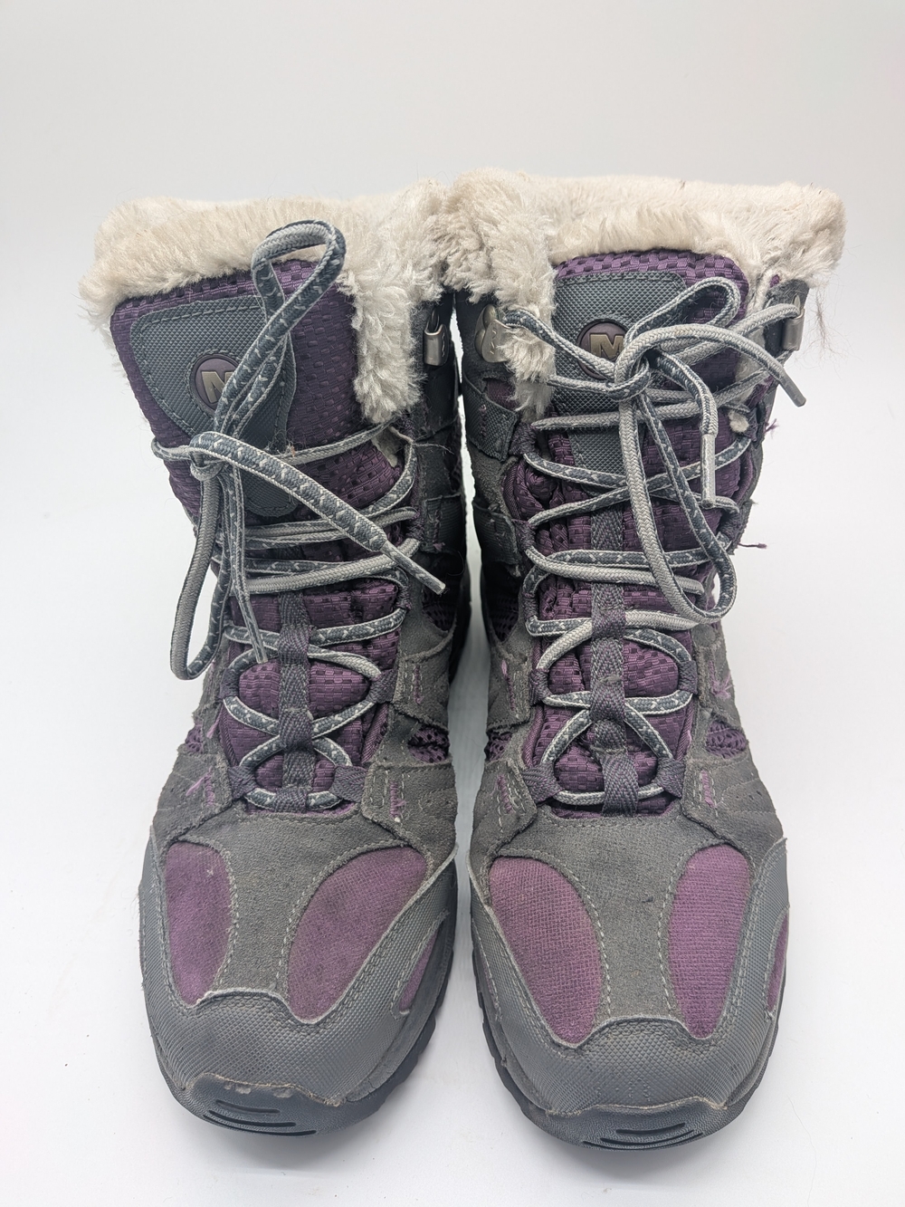 Merrell Kiandra Women's Waterproof Insulated Winter Boots Purple Grey Size 9.5